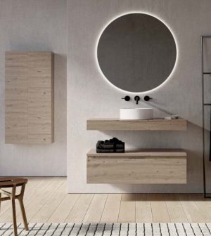 Meuble Suspendu June Carthagène 1 tiroirs + Plan de toilette