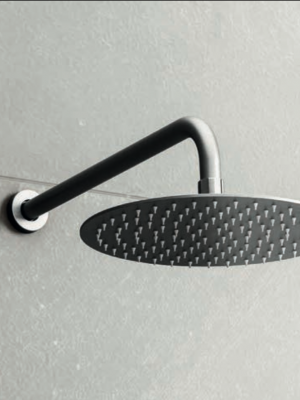Tête de douche Ronde en Acier Inox Titane