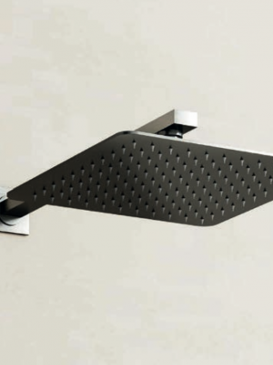 Tête de douche Carré en Acier Inox Titane