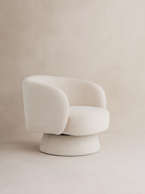 Fauteuil pivotant beige