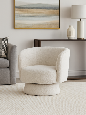 Fauteuil pivotant beige