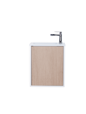 Meuble lave-mains Rio - Chêne et Blanc Mat