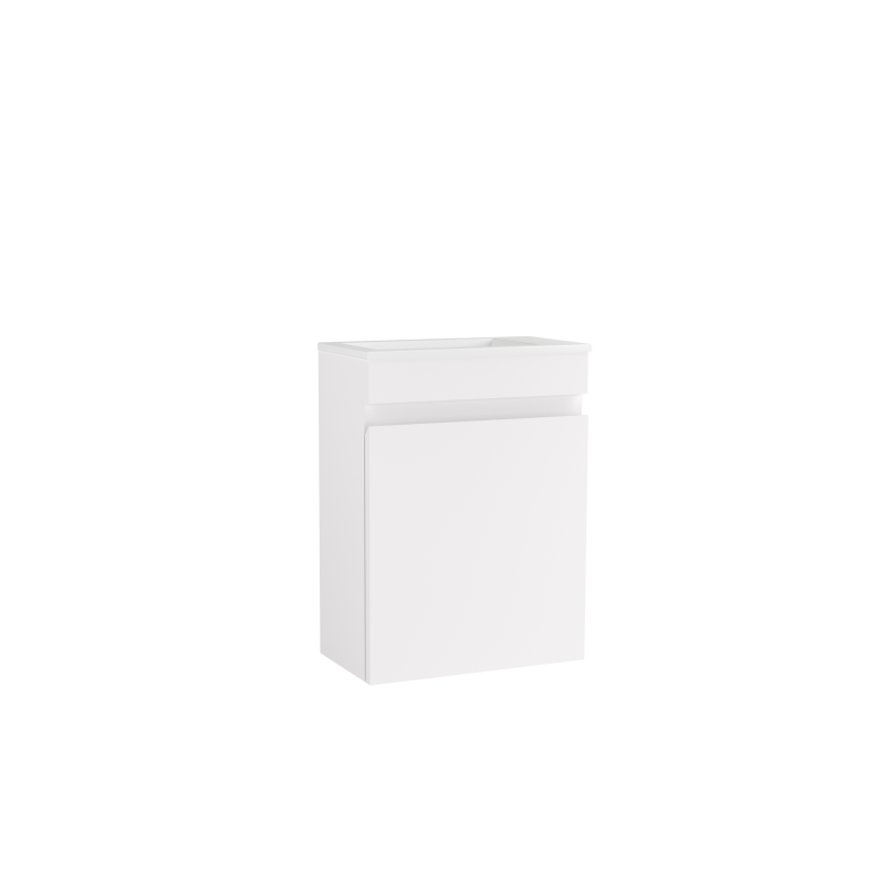 1 Meuble lave-mains 400mm Blanc mat