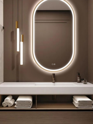 Miroir rétro éclairé LED 50x90 cm