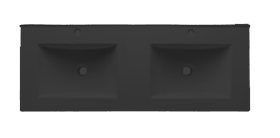 Vasque Velna double vasque vasque - Noir Mat
