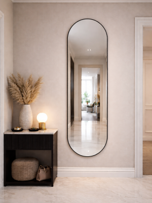 Miroir plein pied arrondi