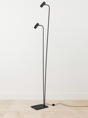 Lampadaire Orga double noir