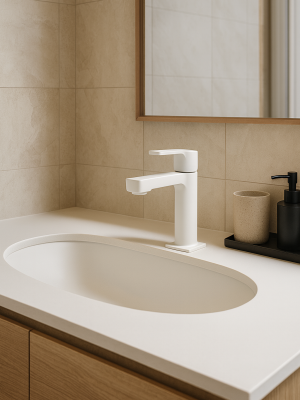 Mitigeur Nova Blanc mat