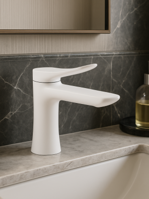 Mitigeur Lydia Blanc mat