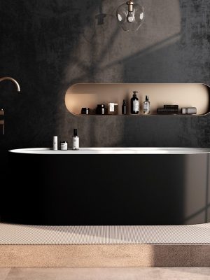 Baignoire Ovéa noir mat