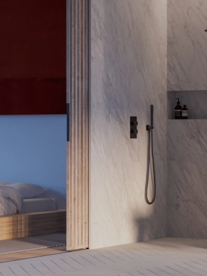 Colonne de douche Encastré Aurora Anthracite brossé