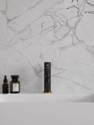 Mitigeur Bloom Noir mat et or poli