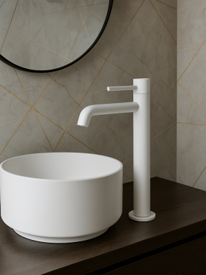 Mitigeur haut Bloom Blanc mat