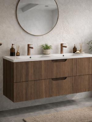 Meuble Miami avec 2 tiroirs Noyer Tonka 120 cm