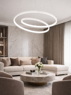 Suspension Lyra blanc XL