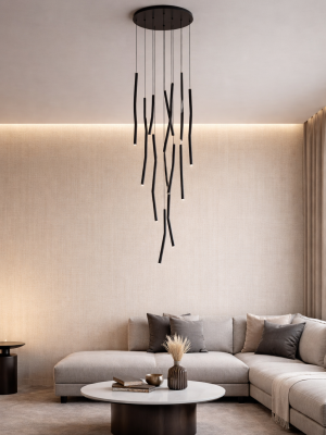 Suspension Méro noir mat