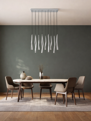 Suspension Méro blanc mat