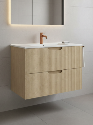 Meuble Miami avec 2 tiroirs Chêne Arizona 80 cm