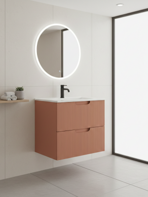 Meuble Miami avec 2 tiroirs Terracotta 60 cm