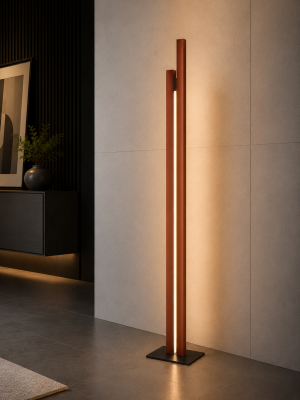 Lampadaire Nathan Rosé gold